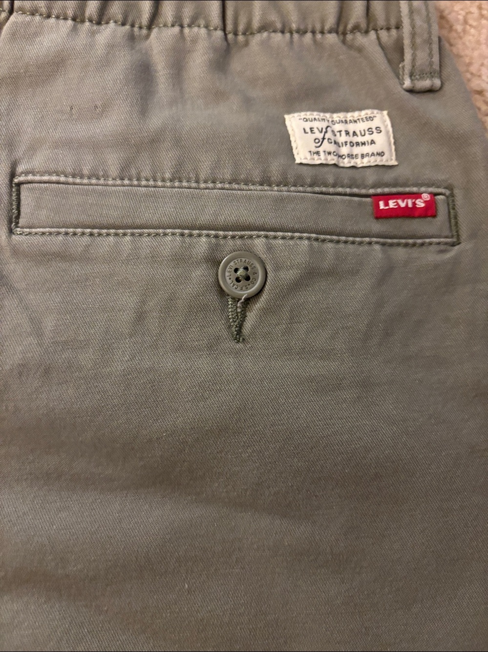 NWT Levi's Men's Green Flat Front Shorts - Picture 5 of 5